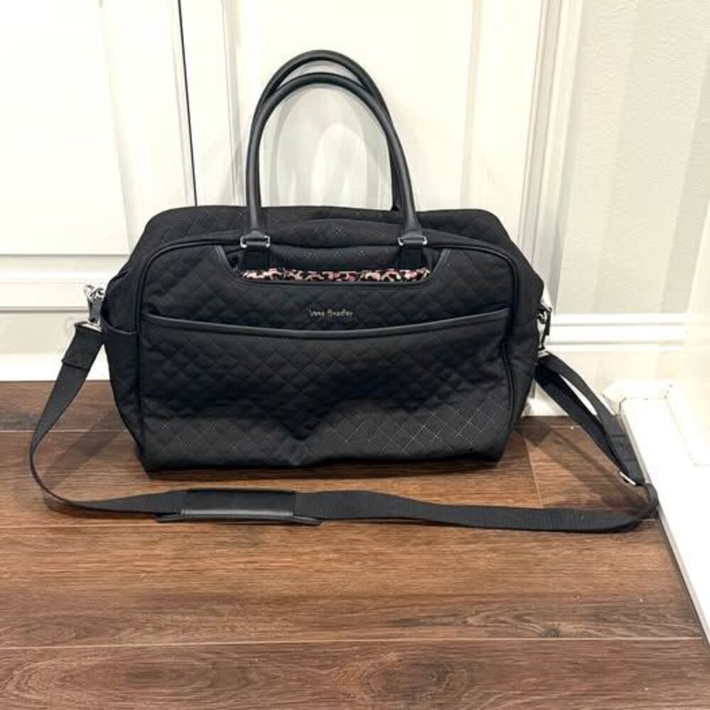 Vera Bradley large duffel bag tote in black